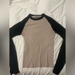 Brandy Melville Long Sleeve color block top